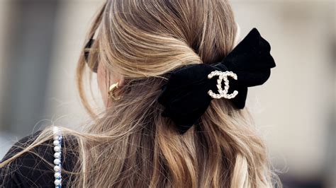 faux chanel hair clip|Chanel bows for hair.